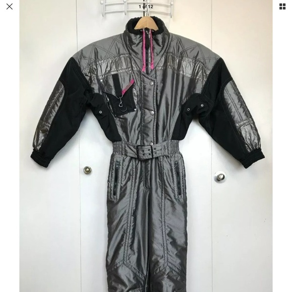 Vtg 80s KAELIN Solar Women's Ski Snowsuit Size 8